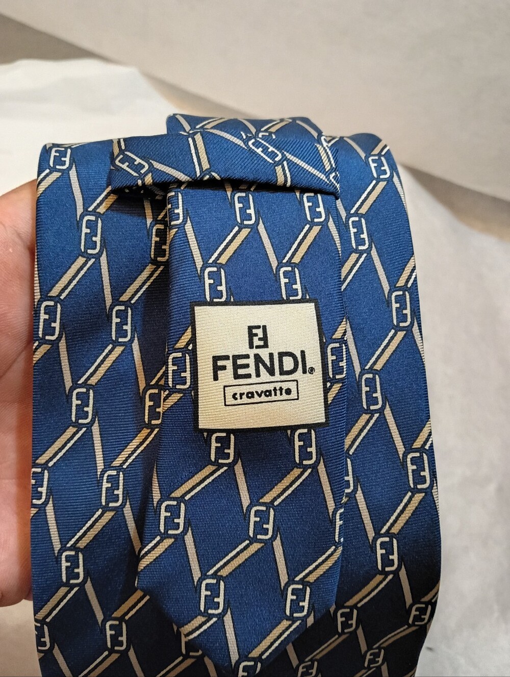 Fendi Tie Iconic Monogram Men's Silk Luxury Tie